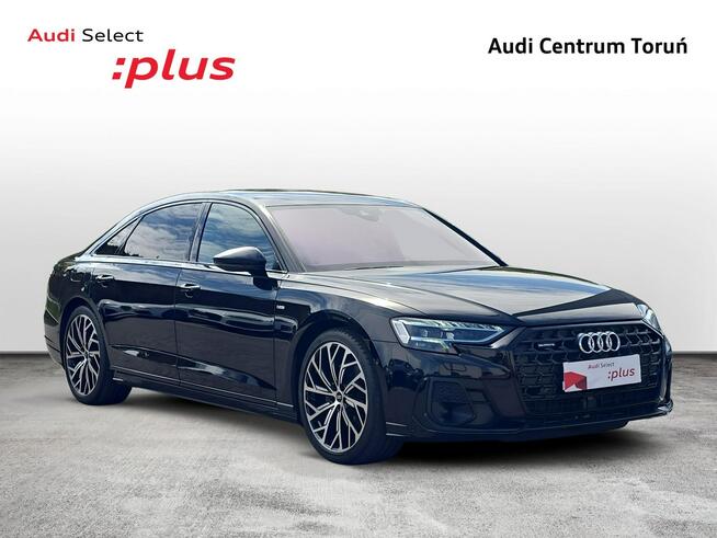 Audi A8 Lang_OśSkrętna_HeadUp_Masaże_Wentylacja_Webasto_B&O_HomeLink_S Line_FV