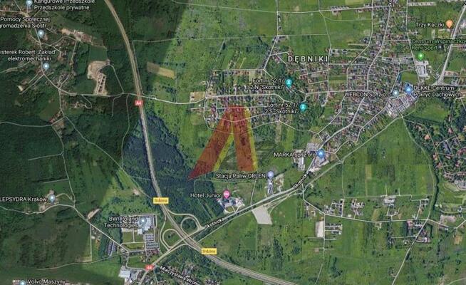 Działka usługowa Kraków Podgórze, Skotniki, Skotnicka
