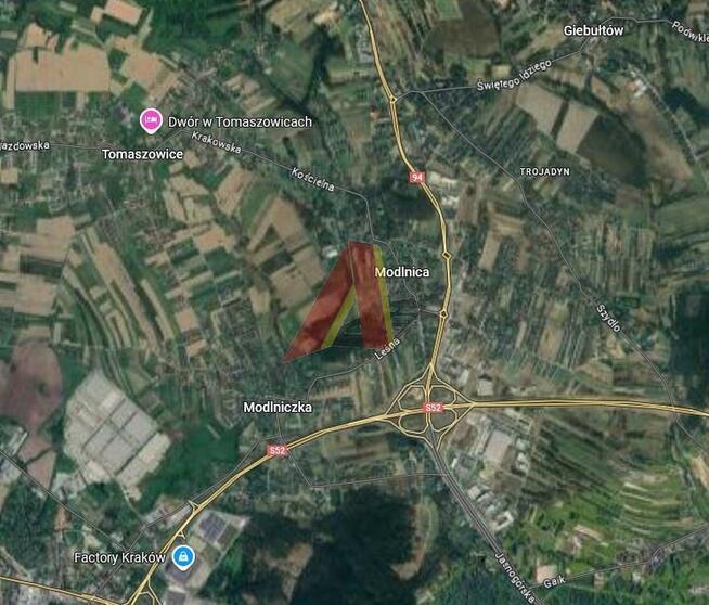 Działka budowlana Modlnica gm. Wielka Wieś, Częstochowska