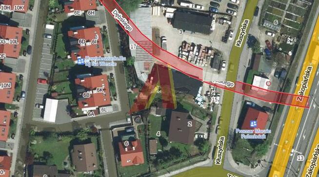 Działka budowlana Kraków Podgórze, Opatkowice, Macieja Dębskiego