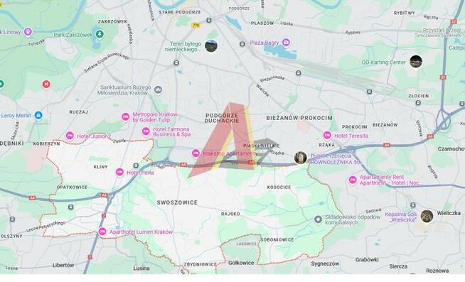 Działka usługowa Kraków Podgórze, Swoszowice, Chałubińskiego