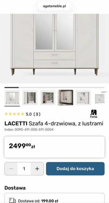 Duża szafa garderoba
