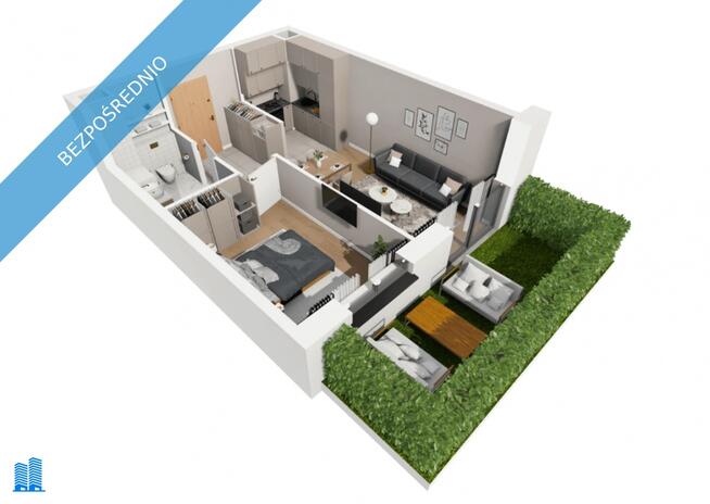 ŁADNE / NOWE MIESZKANIE 40m2 Z OGRÓDKIEM / BLISKO METRA