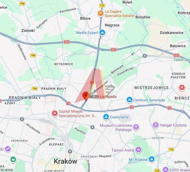 Działka budowlana Kraków Krowodrza, Witkowice, Al. 29 Listopada
