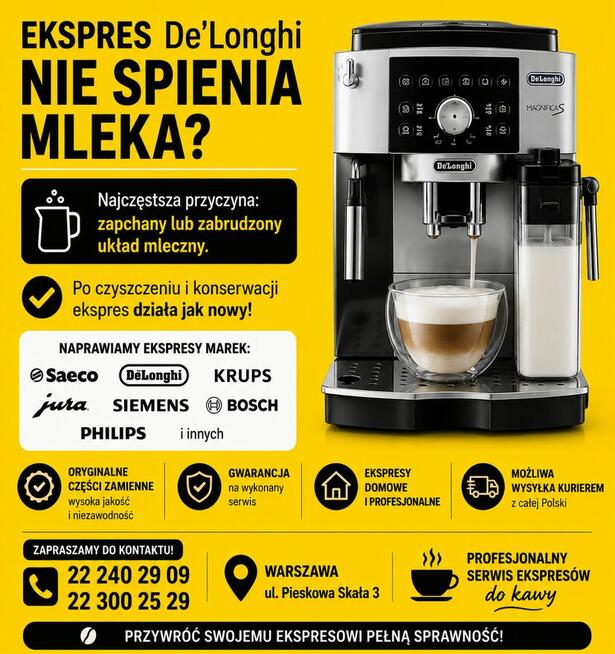 Serwis DELONGHI Warszawa tel. 22 300 25 25