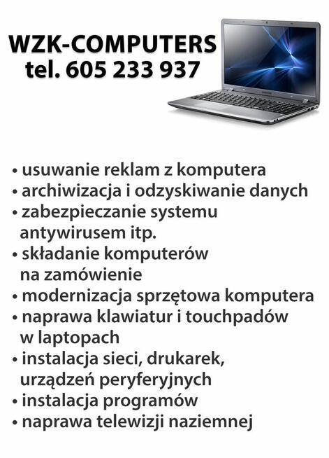 Serwis PC i Laptopy, Dojazd!