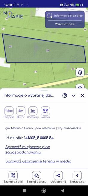 Działka leśna 2,42 ha po całkowitym wyrębie
