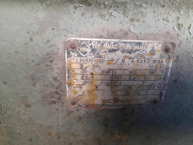 Agregat prądotworczy 20 kVa silnik ifa 4 cylindry sprawny