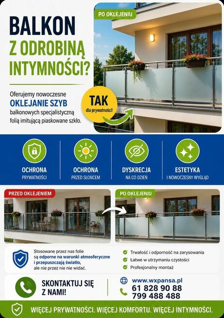 Oklejanie szyb balkonowych