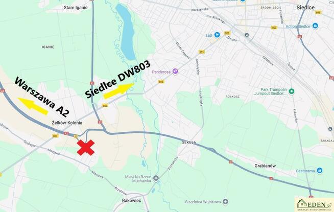 Działka budowlana Żelków-Kolonia gm. Siedlce, Dębowa