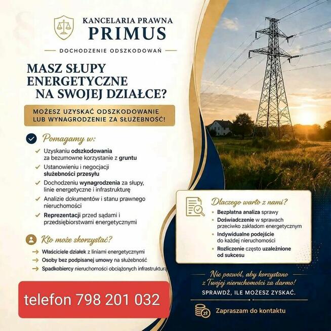 Chcesz zarabiać na odszkodowaniach za słupy energetyczne