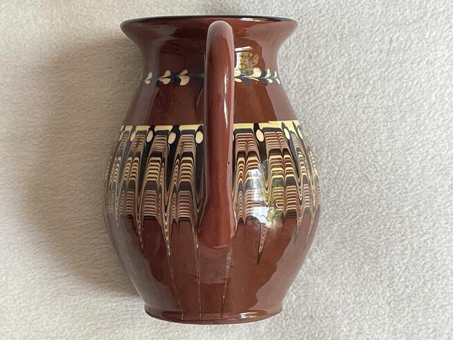 Dzbanek Trojan Bułgaria 18,5 cm kamionka porcelit PRL
