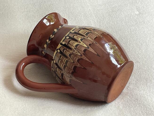 Dzbanek Trojan Bułgaria 18,5 cm kamionka porcelit PRL