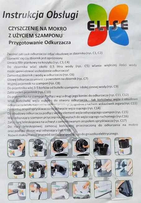 Odkurzacz SenCenter PL ELISE na sucho oraz na mokro czyszcze