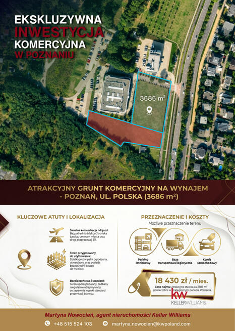 Działka usługowa Poznań gm. Poznań-Jeżyce Jeżyce,