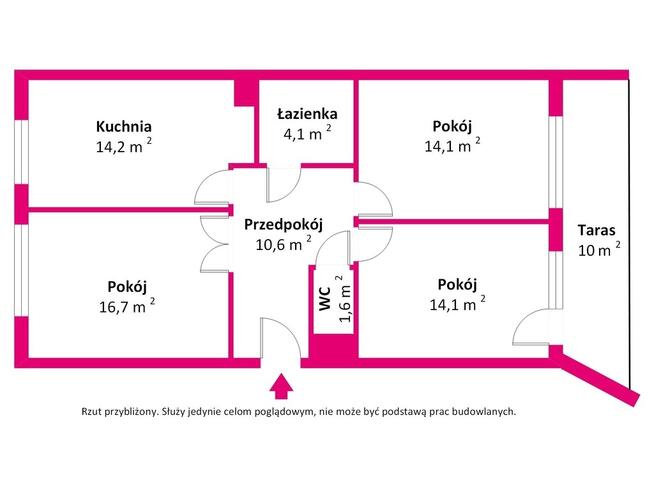 3 pokoje z tarasem | 75,4 m² | Praga Pd.