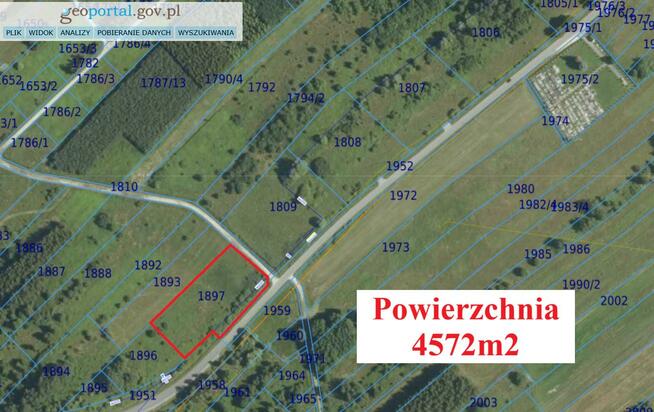 Działka inwestycyjna Borek gm. Rzezawa