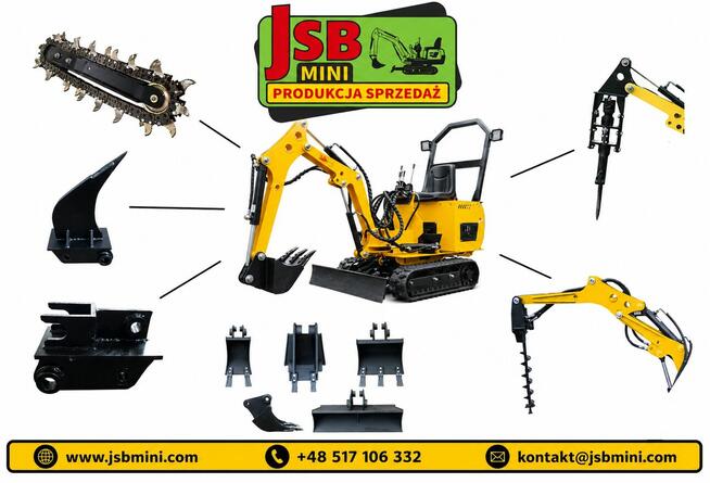 MINI KOPARKA GĄSIENICOWA MS-TE113 JSB - PL