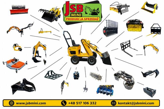 MINI ŁADOWARKA KOŁOWA Z PROSTYM RAMIENIEM MS-L113FS JSB - PL