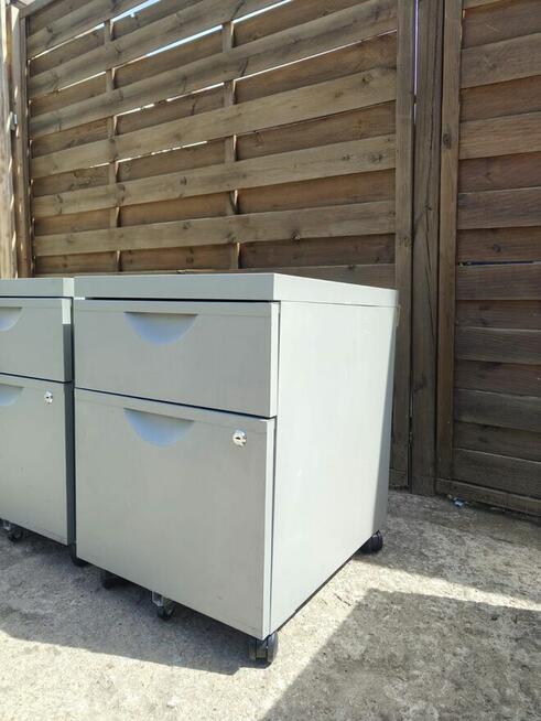 6 x kontenerek IKEA Erik komoda szafka szary metalowy