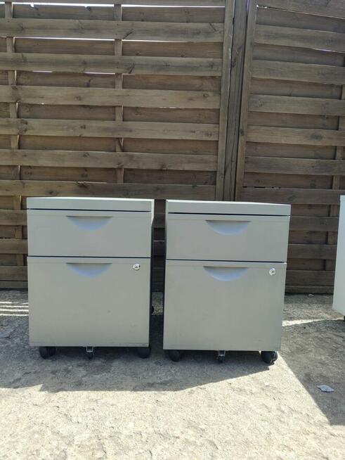 6 x kontenerek IKEA Erik komoda szafka szary metalowy