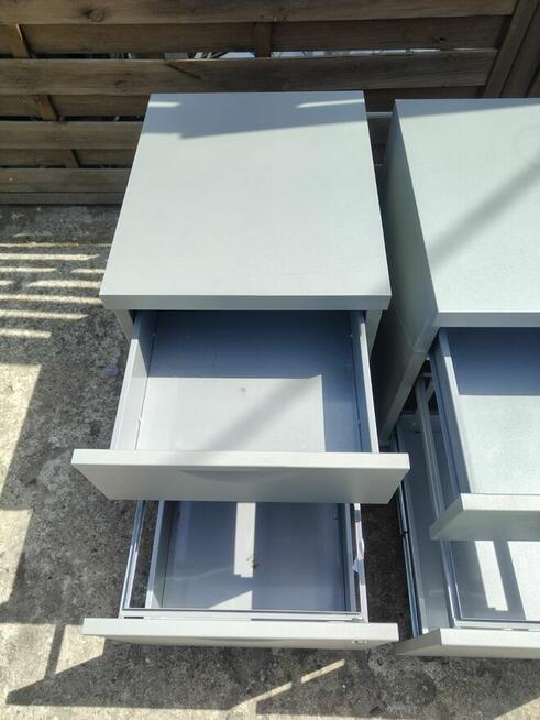 6 x kontenerek IKEA Erik komoda szafka szary metalowy