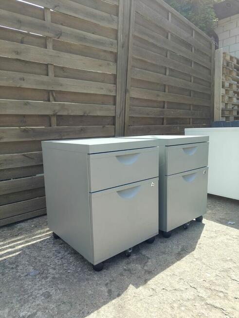 6 x kontenerek IKEA Erik komoda szafka szary metalowy