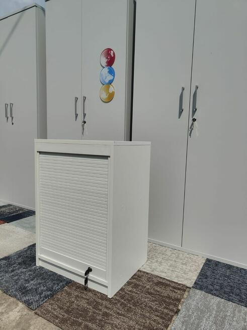 4 x szafka żaluzjowa biała niska