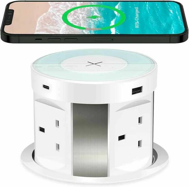 Wysuwane Gniazdko Elektryczne USB USB-C nablatowe do biurka