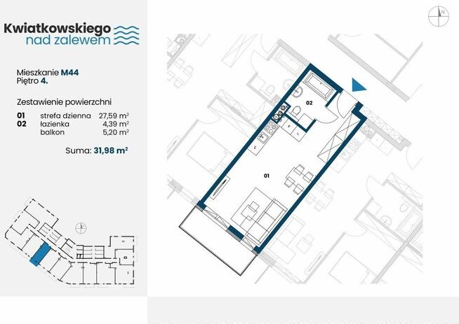 Ostatnia kawalerka, Nowa Dęba, stan deweloperski, 32m2