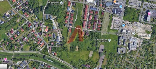 Działka budowlana Kraków Krowodrza, WIDOK ZARZECZE, Przybyszewskiego