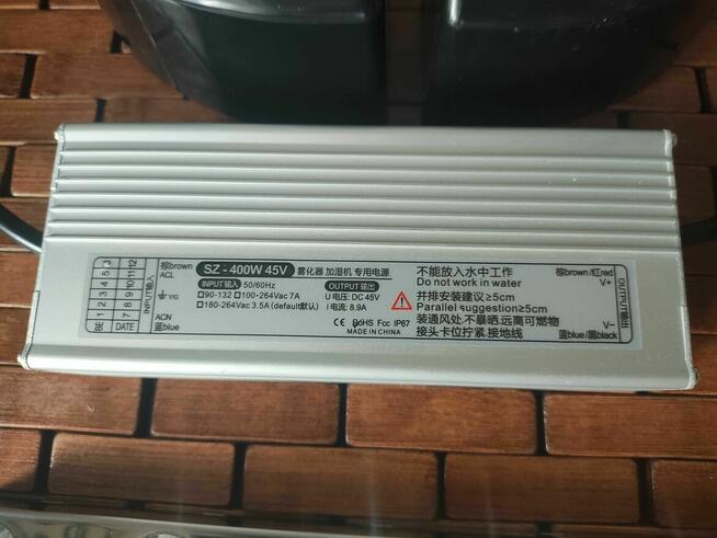 Ultradźwiękowy generator mgły nawilżacz wytwornica zasilacz