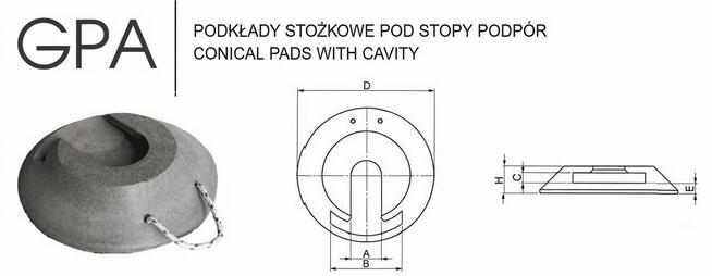 Podkład pod stopy podpór żuraw, dźwig