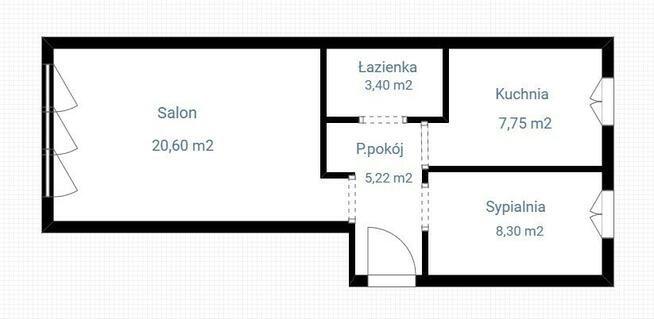 Centrum Szczecina | 2 pokoje | 45,27 m² | parter