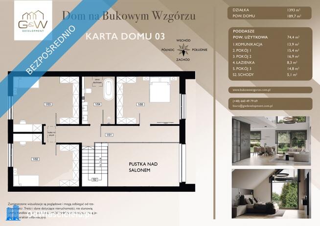 Wolnostojący dom z garażem, antresolą i widokiem - Michałowice
