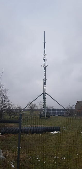 MAszt telefonii komótkowej - stacja bazowa BTS wys. 25m.