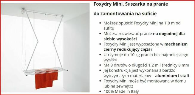 Suszarka podsufitowa-szybki montaż suszarek.