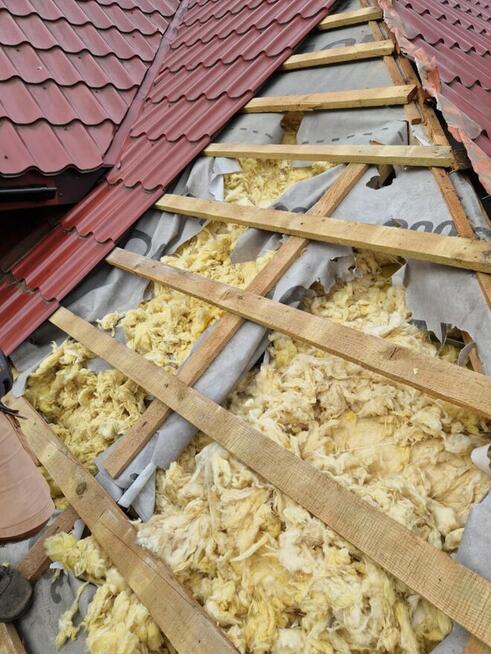 Docieplanie Celulozą Naprawa poddasza po kunach TERMOWOZJA