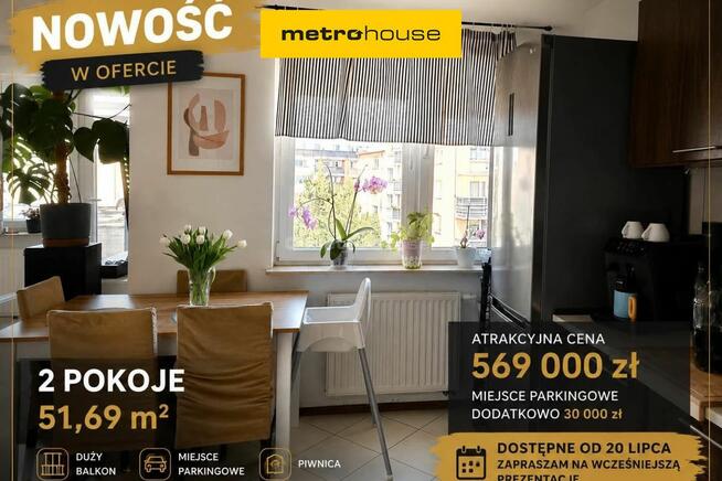 2-pokojowe mieszkanie z balkonem w Otwocku 51 m²
