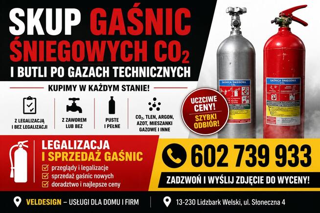 Co2 gaśnicę śniegowe kupię bez legalizacji zaworów