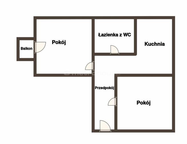 I PIĘTRO 1200 m DO MORZA 2 POKOJE BALKON