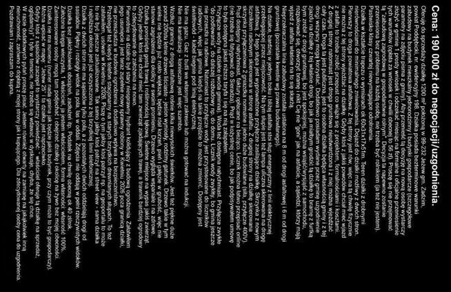 Pilnie sprzedam! Działka budowlana, prąd, woda, światłowód,