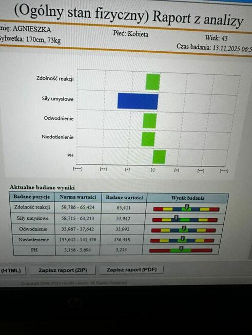 Analizator stanu zdrowia Biophilia quantum scan system