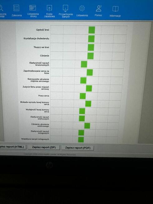 Analizator stanu zdrowia Biophilia quantum scan system