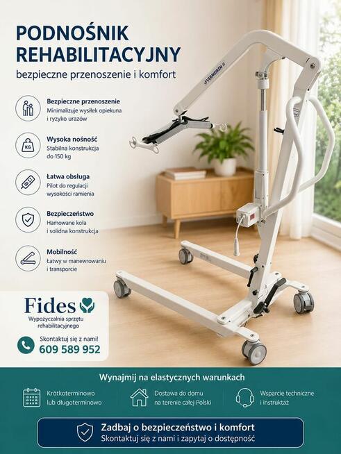 Wynajem Szyny CPM Rehabilitacja Kolana Biodra Endoproteza