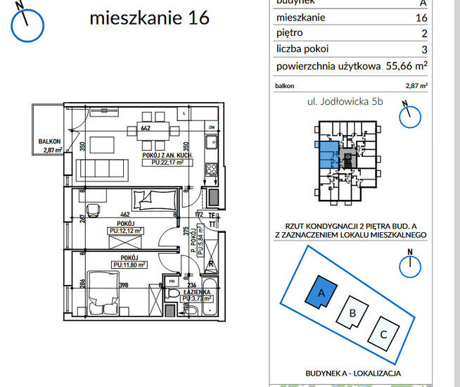 Piękne 3pok. mieszkanie z balkonem w spokojnej okolicy z dobrą komunikacją.