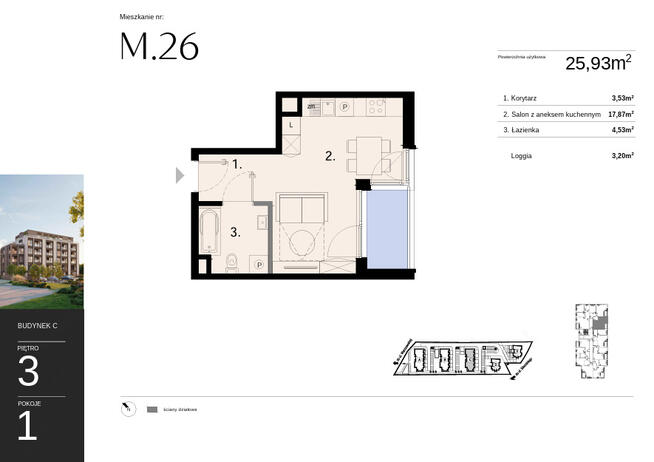 Nowe mieszkanie > 25,93 m2