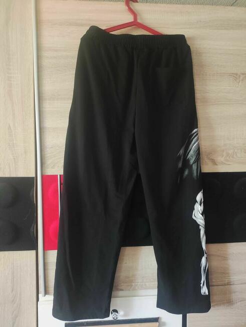 Spodnie dresowe czarne anime joggery Otaku manga hip hop Y2K