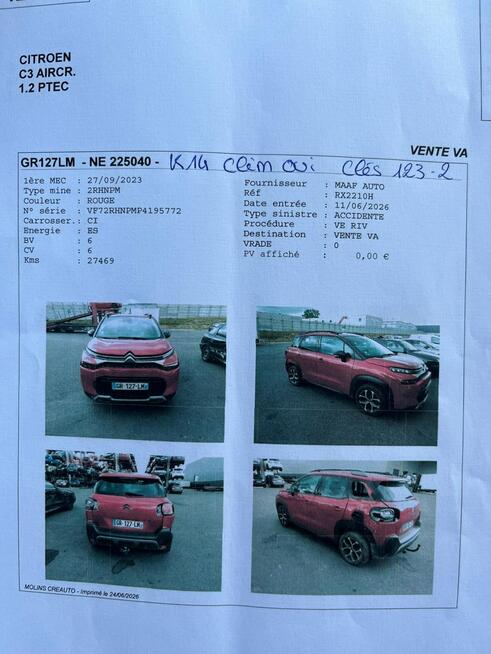 Citroen C3 Aircross 1.2 i 23.tyskm !