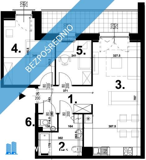 3 pokoje Działkowa Pruszków 62.45m2